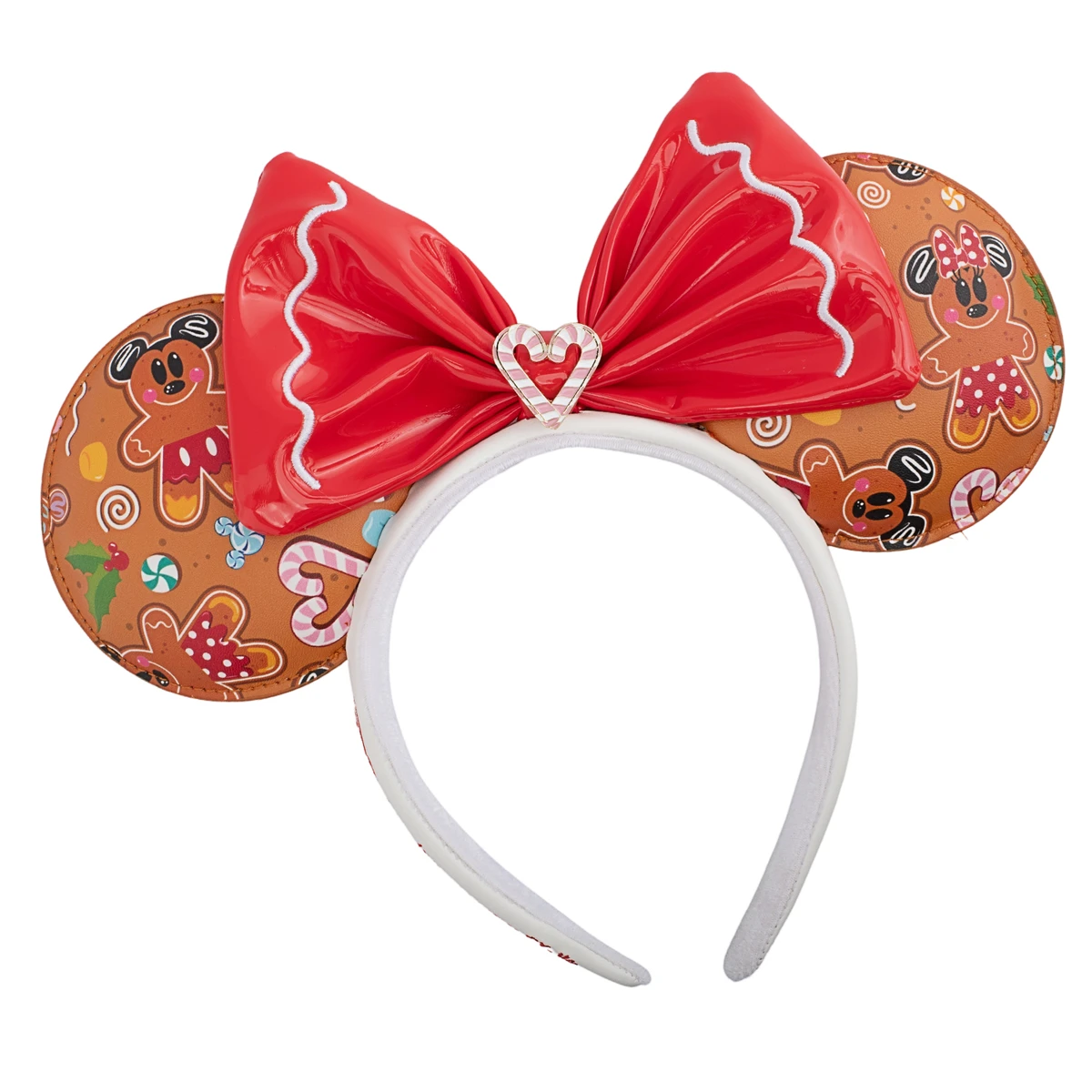 LF Disney Gingerbread AOP Patent Bow Heart Headband