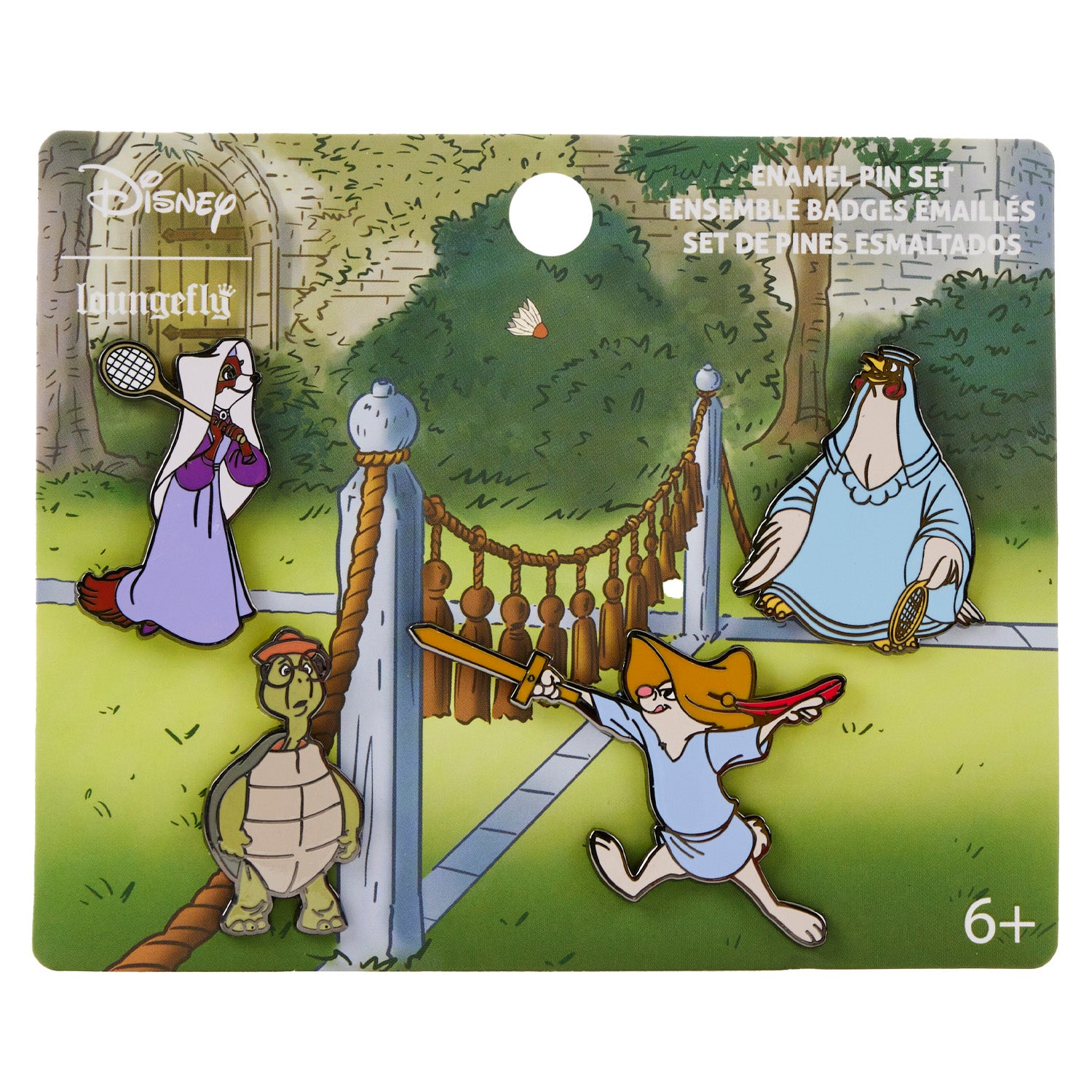 LF Disney Robin Hood Badminton 4 Pcs Pin Set