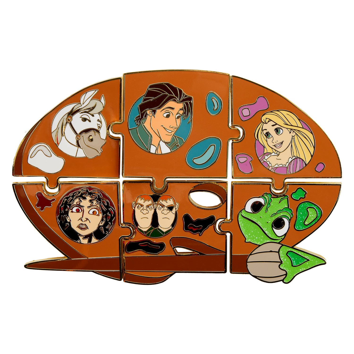 LF Disney Tangled Paints Puzzle Blind Box Pins