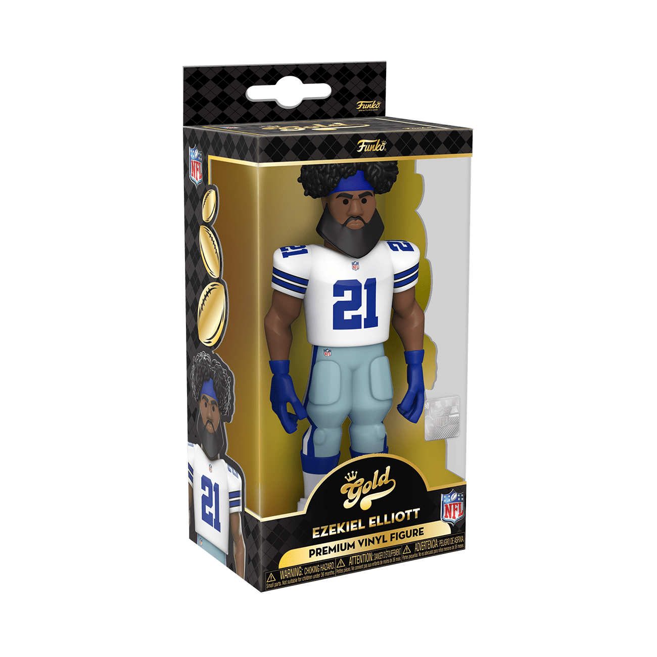 NFL Gold 5”: Cowboys - Ezekiel Elliott (Home Uni) W/Chase