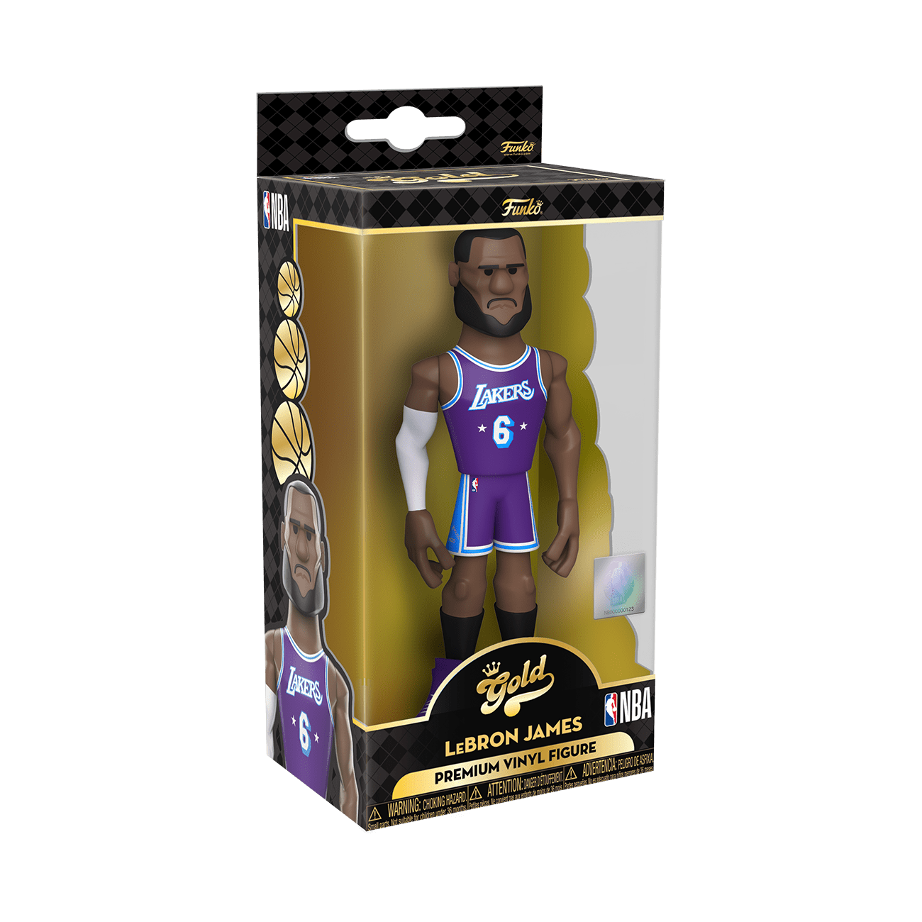 NBA Gold 5” Lakers - Lebron James (City Uni) W/Chase