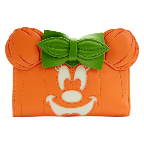 LF Disney Glow Face Pumpkin Minnie Flap Wallet