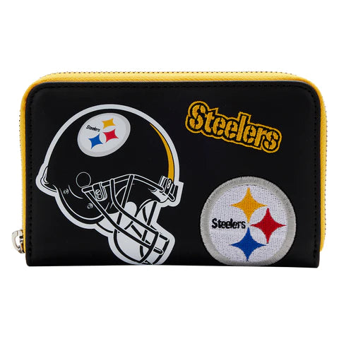 LF NFL Pittsburg Steelers Patches ZipAround Wallet