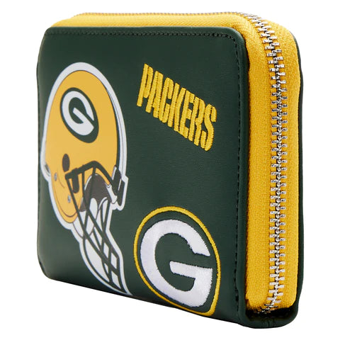 NFL Greenbay Packers Patches Zip Around Wallet