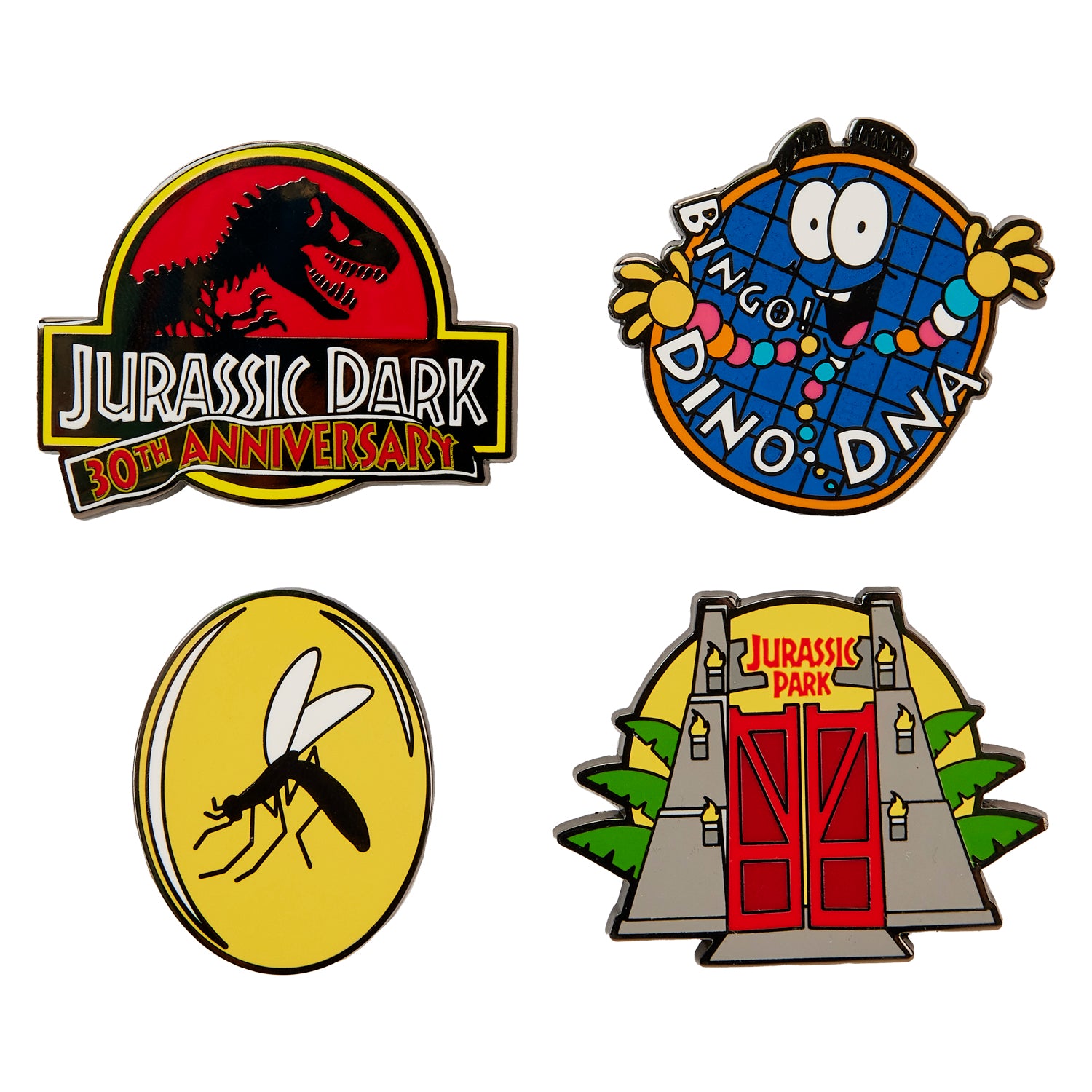 LF Jurassic Park 30th Anniversary 4 Pc Pin Set