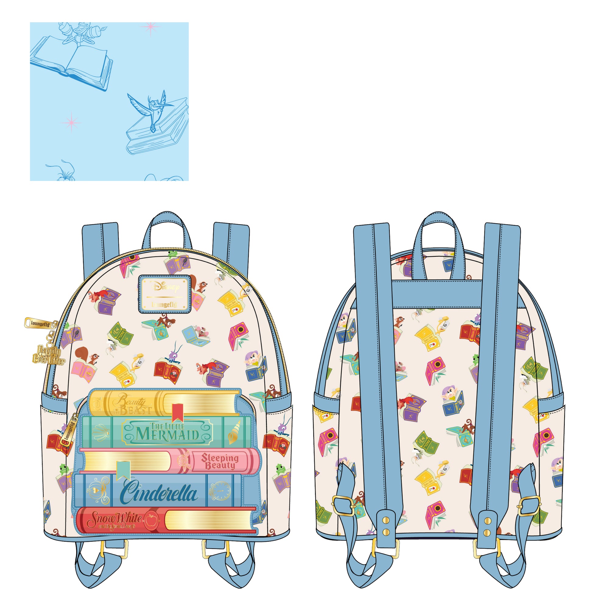 LF Disney Princess Books Classics Mini Backpack