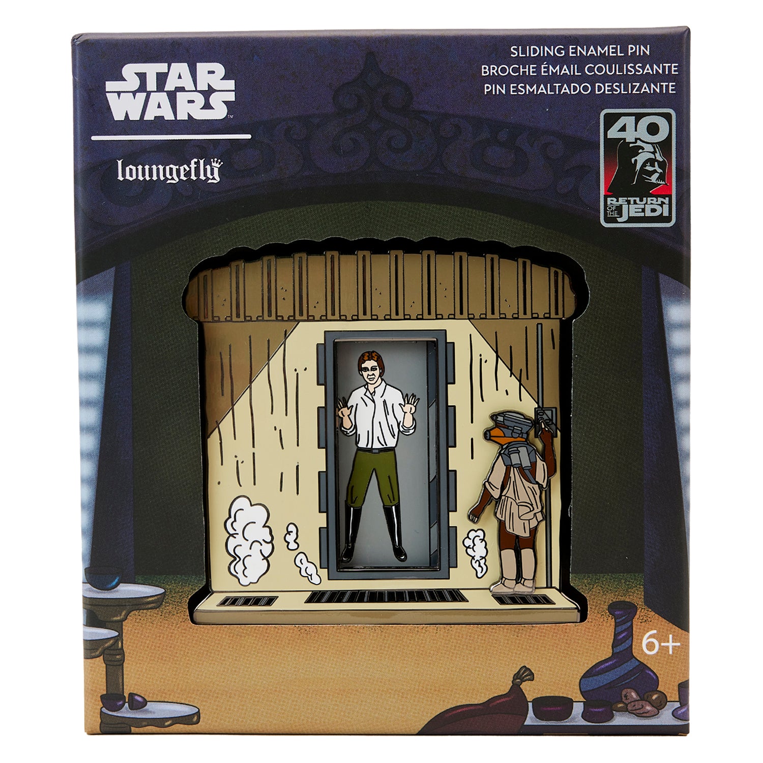 LF Star Wars ROTJ 40th Anniversary Han In Carbonite 3 Inch Collector Box Pin