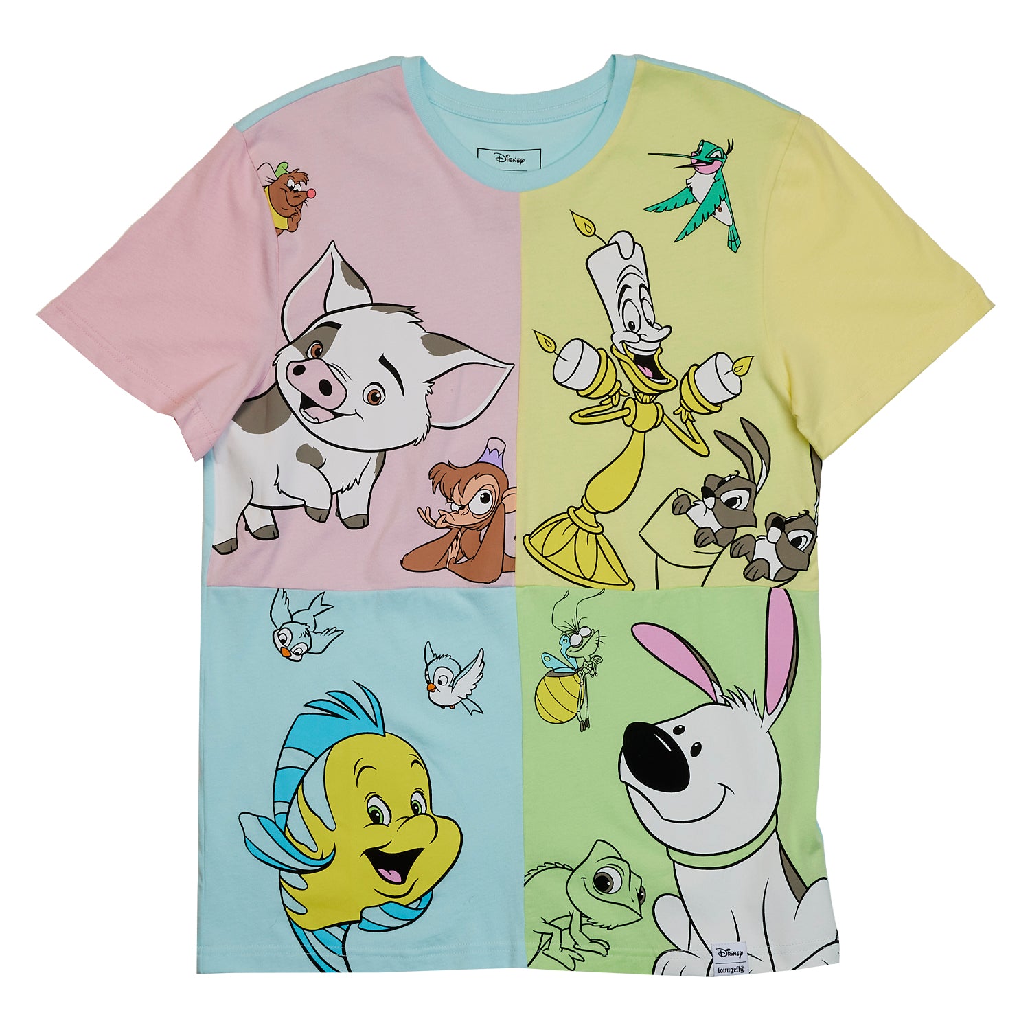 LF Disney Princess Sidekicks Color Block Unisex T-Shirt