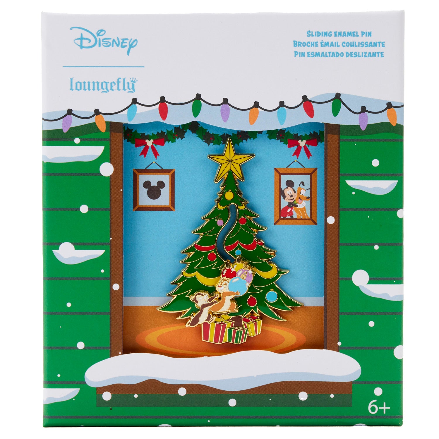 LF Disney Chip And Dale Tree Ornaments 3 Inch Collector Box Pin