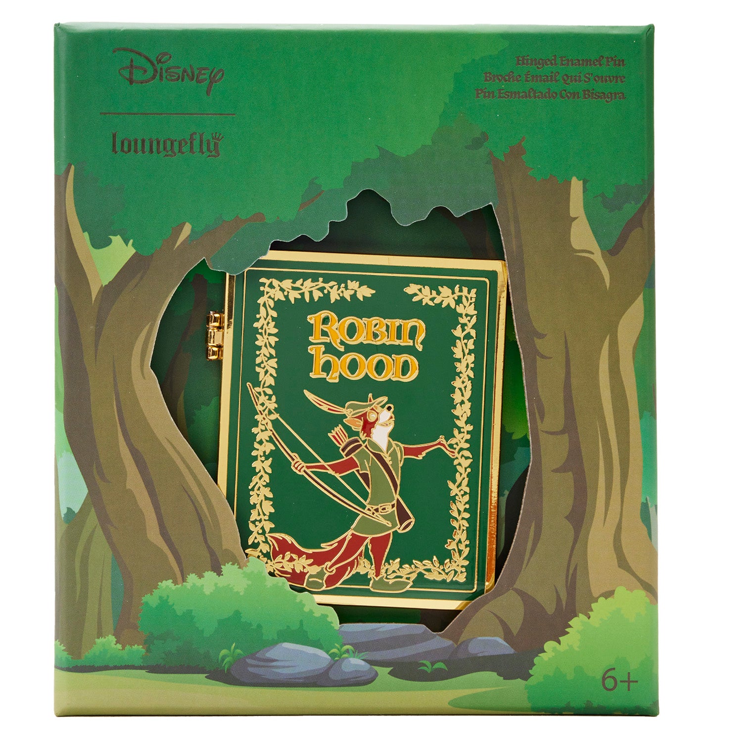 LF Disney Robin Hood Classic Book 3 Inch Collector Box Pin