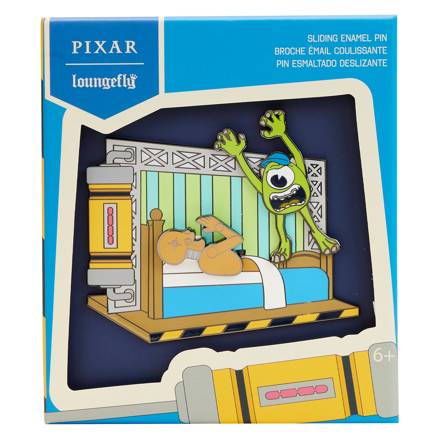 LF Pixar Monsters University Scare Games 3 Inch Collector Box Pin