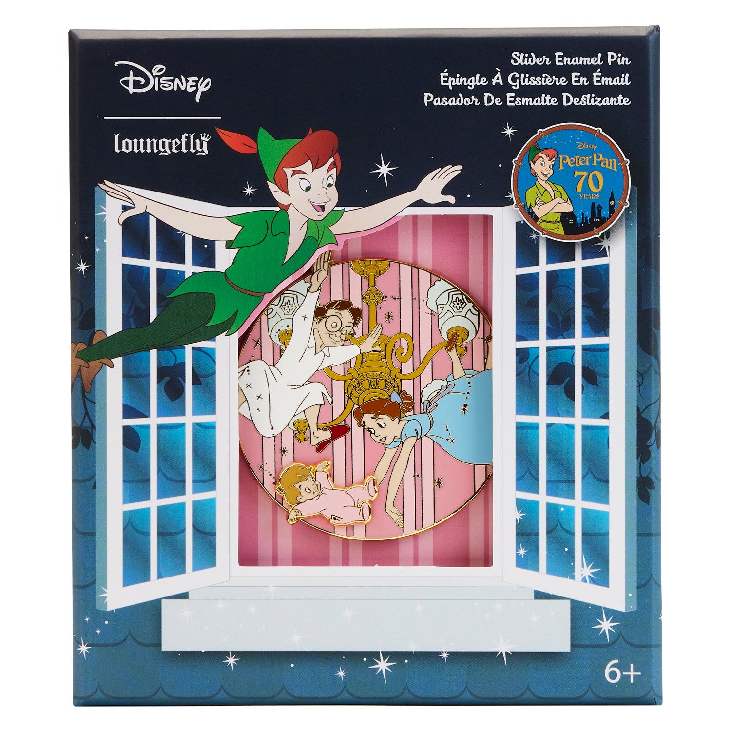LF Disney Peter Pan You Can Fly 70th Anniversary 3 Inch Collector Box Pin