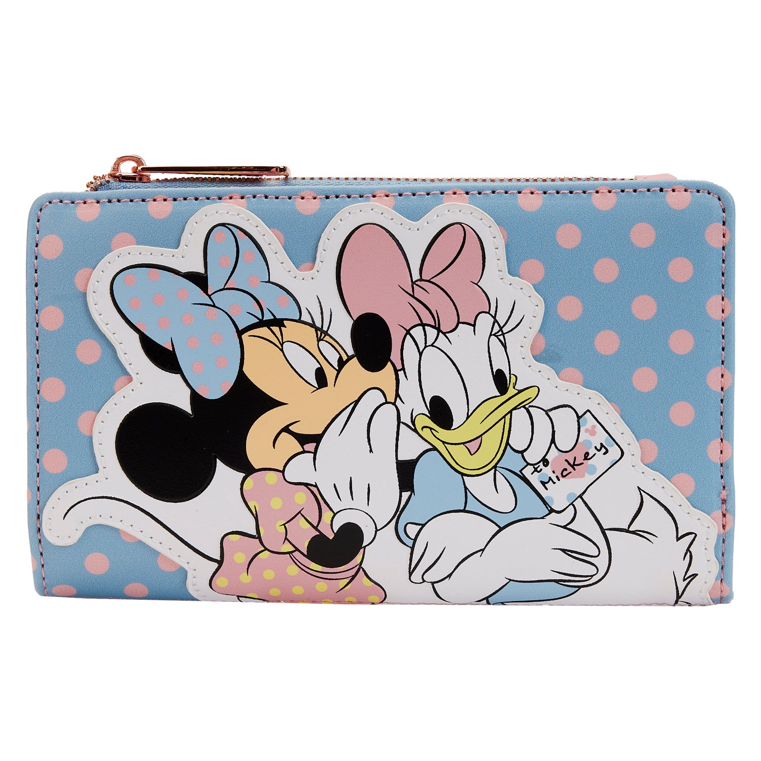 LF Disney Minnie Daisy Pastel Color Block Dots Flap Wallet