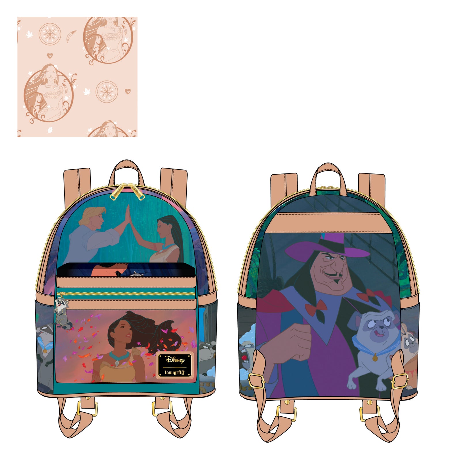 Loungefly Disney Pocahontas Princess Scene Crossbody Bag