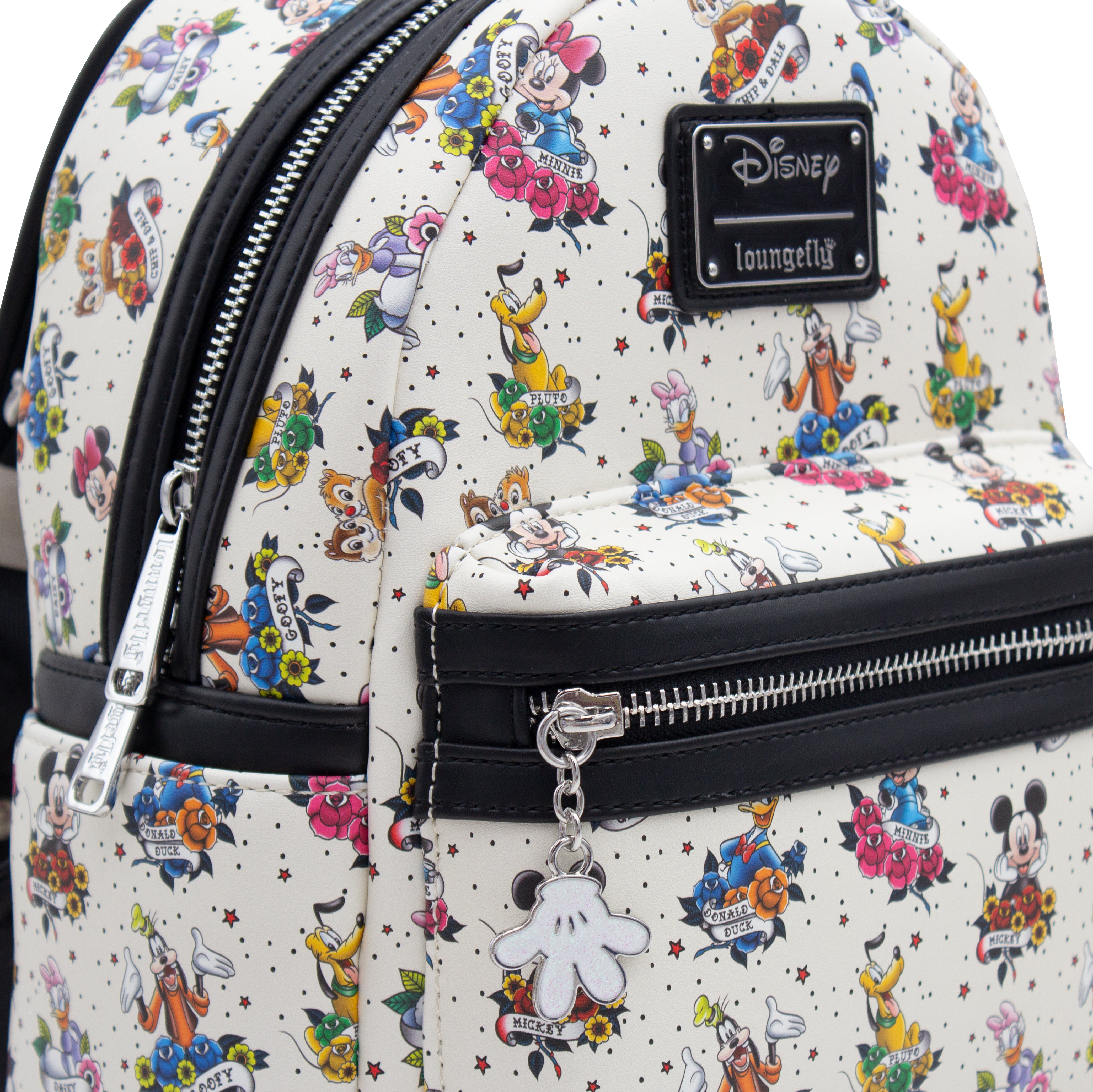 COLLECTION LOUNGE EXCLUSIVE LOUNGEFLY MICKEY AND FRIENDS TATTOO MINI  BACKPACK disney Sensational Six - Collection Lounge